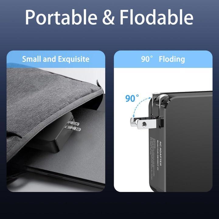 image100W GaN Universal Laptop ampamp MacBook Charger  13in1 Foldable Adapter with USBC PD Compatible with MacBook ProAir HP Dell Lenovo ASUS Acer Samsung Toshiba  Smart Safety