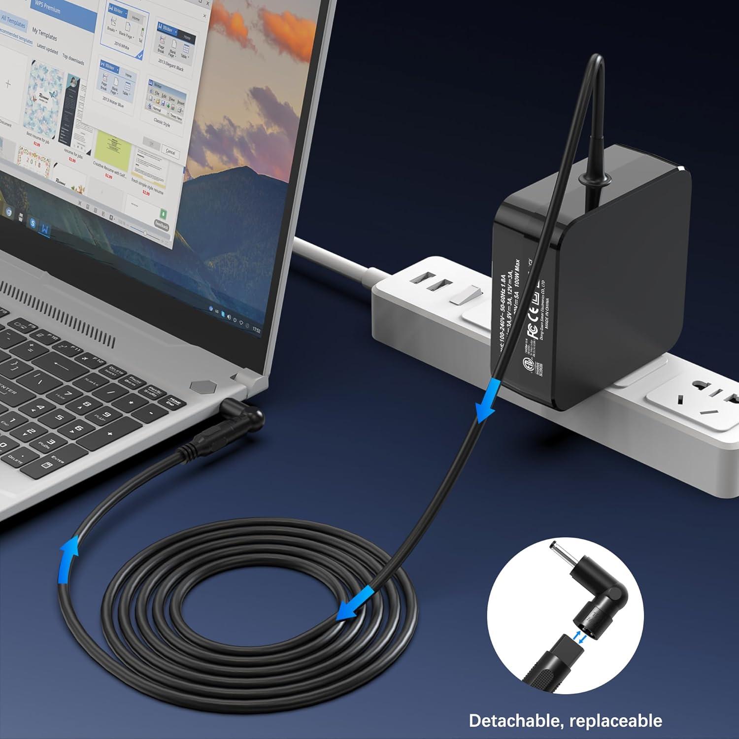 image100W GaN Universal Laptop ampamp MacBook Charger  13in1 Foldable Adapter with USBC PD Compatible with MacBook ProAir HP Dell Lenovo ASUS Acer Samsung Toshiba  Smart Safety
