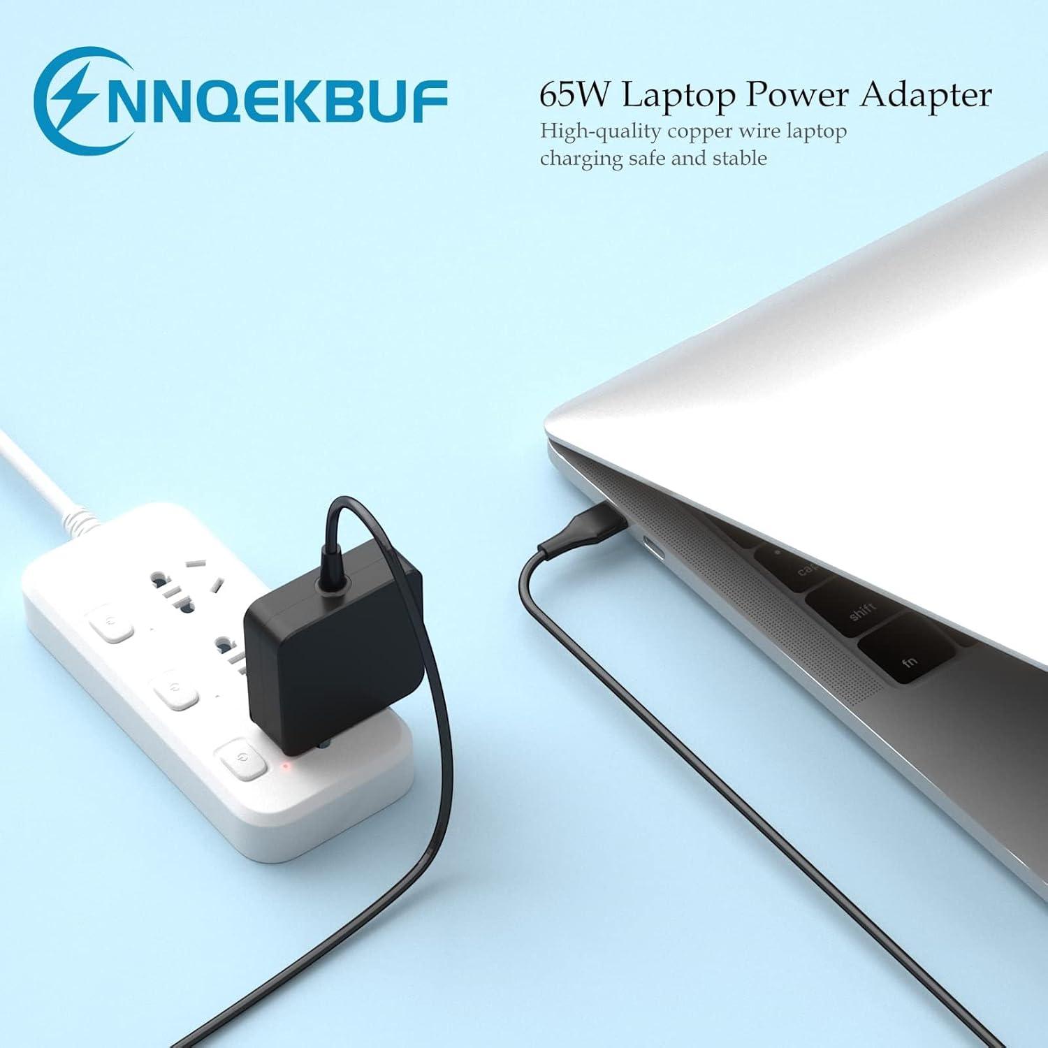 image65W USB C Power Adapter Fiattigear Type C Power PD Wall Fast Charger Compatible with MacBook HP Chromebook Spectre ASUS Lenovo Huawei Matebook Acer Samsung Smart Phones Chromebook Charger