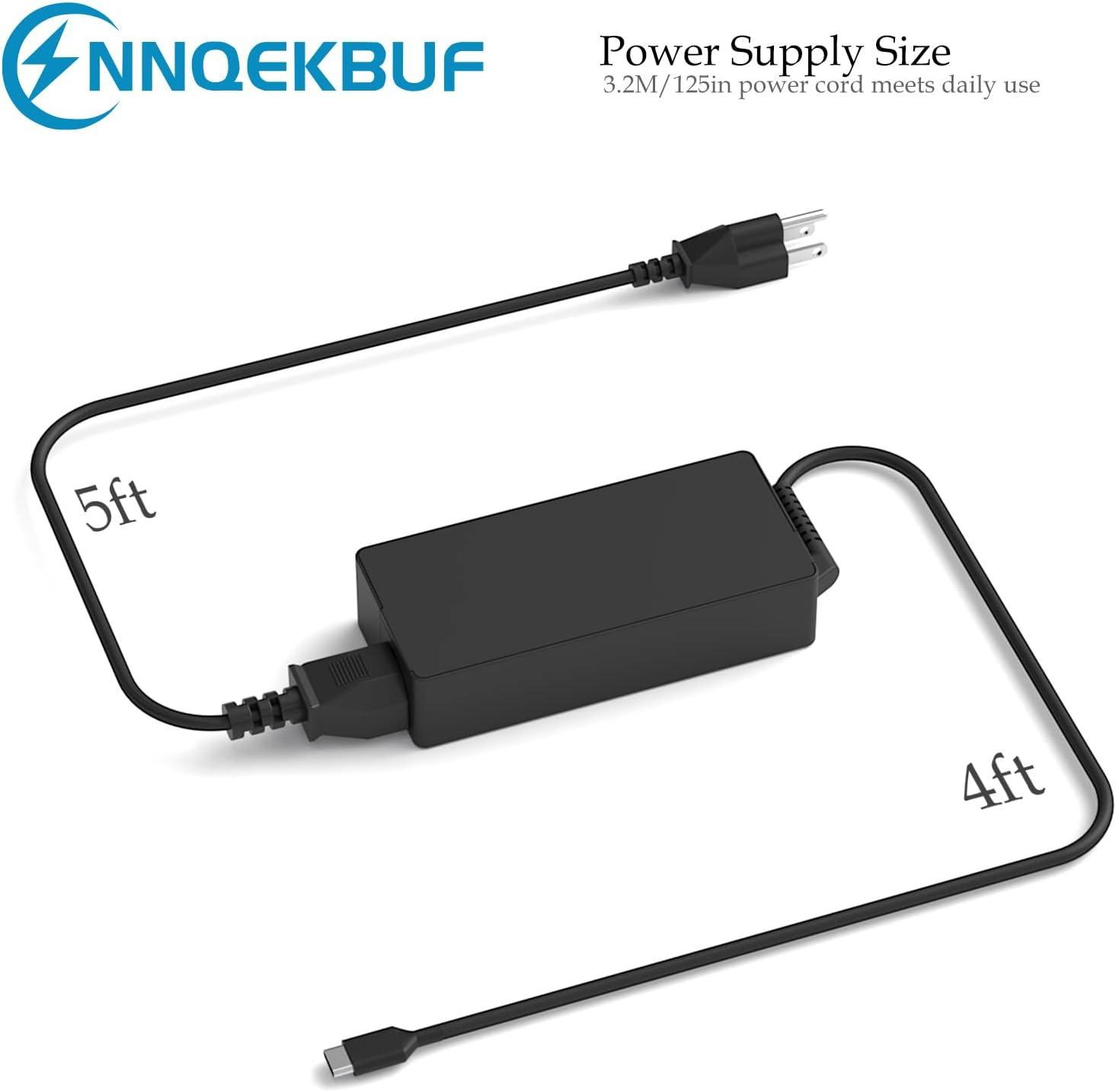 imageLaptop Charger 65W USB C Power Adapter Compatible with Dell Chromebook 3100 3300 3380 3400 3500 5190 5300 5400 7200 Latitude 5420 5520 5320 7410 7310 2in1 P28T P29T P30T Laptop Type C
