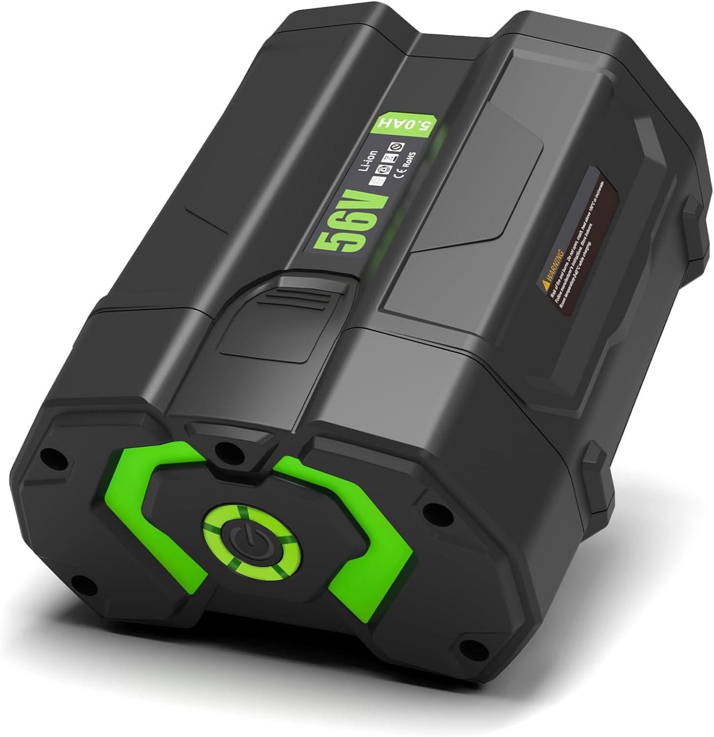 imageNew Battery 56V 50 Ah Replacement for BA2800T BA4200 BA1400 5000mAh Lithium Ion EGO Batterie Compatible with All 56V Power Tools CS1604 CS1804 CS1403 HT2400 LB6504 LB5804 LB6500 LB4800 PH140050 Ah Battery