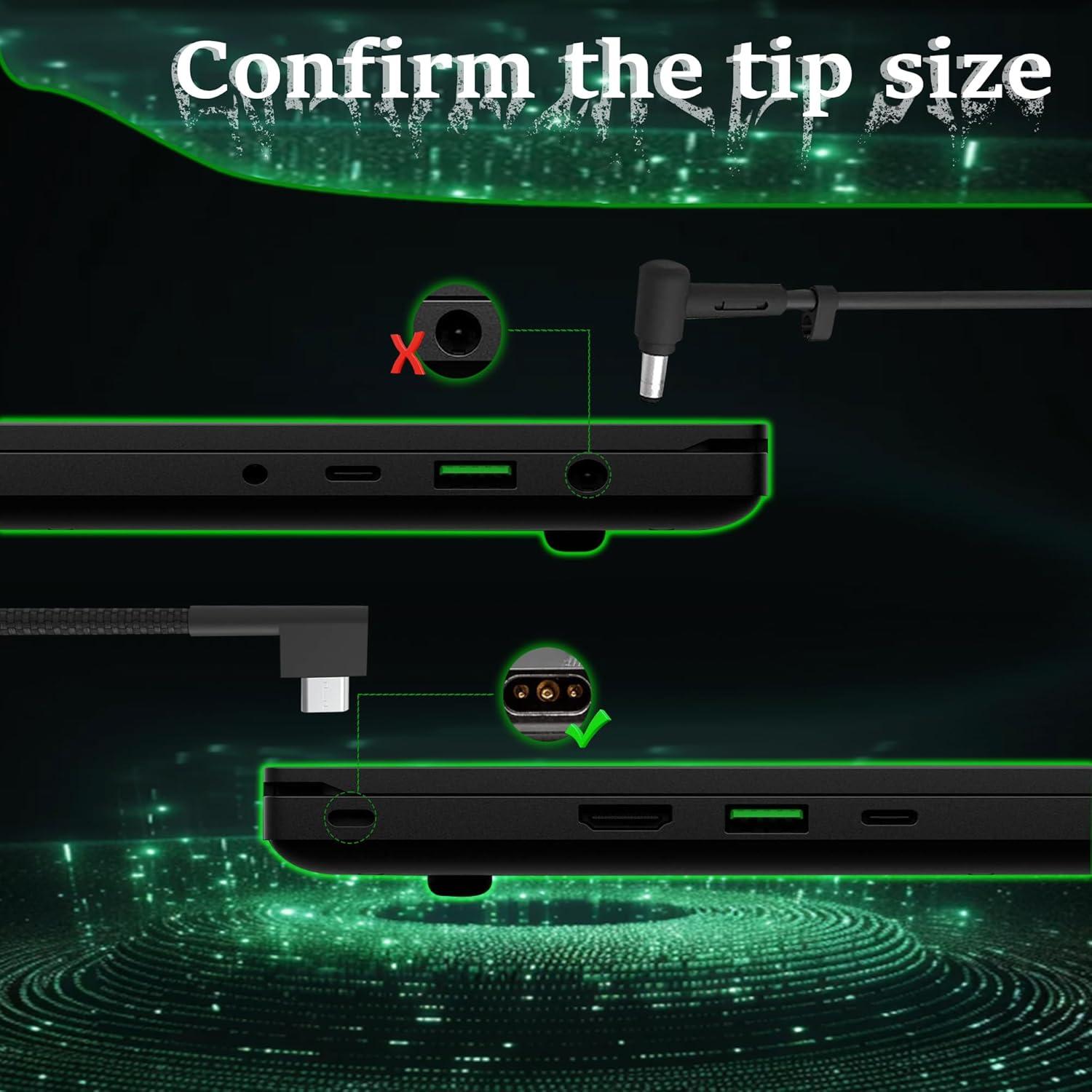 imageReplacement for 230W Razer Blade 14 15 ChargerRC300248 RZ090328 RZ090369 Razer Blade Pro 17 4K Laptop Gaming Charger RTX2070 GTX1060 GTX1070 RTX2080 195V 118A Laptop AC Adapter