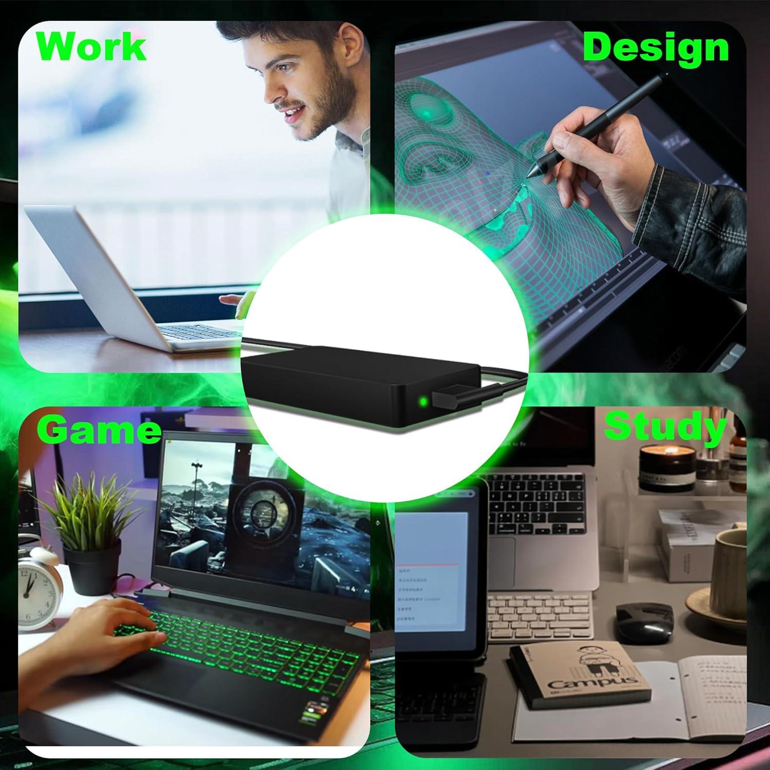 imageReplacement for 230W Razer Blade 14 15 ChargerRC300248 RZ090328 RZ090369 Razer Blade Pro 17 4K Laptop Gaming Charger RTX2070 GTX1060 GTX1070 RTX2080 195V 118A Laptop AC Adapter