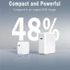 image65 Watt USBC Charger Mini Foldable GaN Fast Charging Block for MacBook iPad iPhone Android Devices Compact Single Port PD Charger White