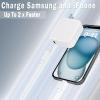 image65 Watt USBC Charger Mini Foldable GaN Fast Charging Block for MacBook iPad iPhone Android Devices Compact Single Port PD Charger White