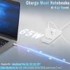 image65 Watt USBC Charger Mini Foldable GaN Fast Charging Block for MacBook iPad iPhone Android Devices Compact Single Port PD Charger White
