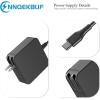 image65W USB C Power Adapter Fiattigear Type C Power PD Wall Fast Charger Compatible with MacBook HP Chromebook Spectre ASUS Lenovo Huawei Matebook Acer Samsung Smart Phones Chromebook Charger