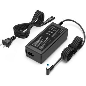 image45W 195V 231A Laptop Charger Blue tip Compatible with HP Pavilion x360 11 13 15 Series Notebook Stream 14 13 11 Envy Pavilion Touchsmart 45mm x 30mm