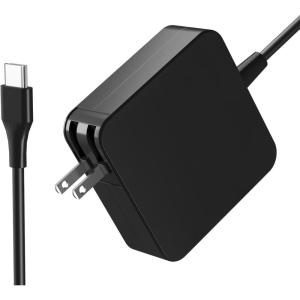 image65W USB C Power Adapter Fiattigear Type C Power PD Wall Fast Charger Compatible with MacBook HP Chromebook Spectre ASUS Lenovo Huawei Matebook Acer Samsung Smart Phones Chromebook Charger
