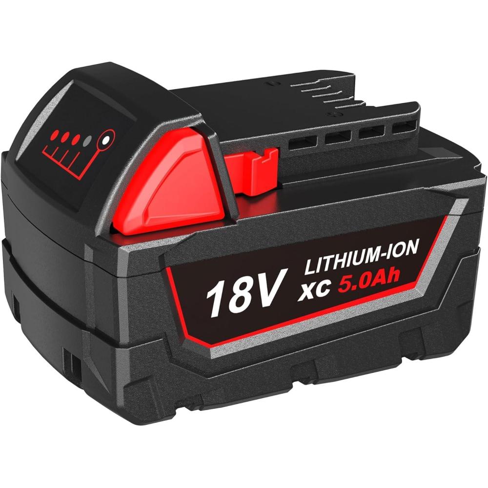 imageCompatible with Milwaukee M18 Battery Pack High Output 50Ah 18V M18 Batteries Lithium 48111862 48111852 48111850 48111828 48111840 48111822 48111815 Battery Pack