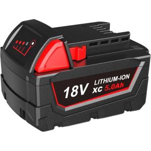 imageCompatible with Milwaukee M18 Battery Pack High Output 50Ah 18V M18 Batteries Lithium 48111862 48111852 48111850 48111828 48111840 48111822 48111815 Battery Pack